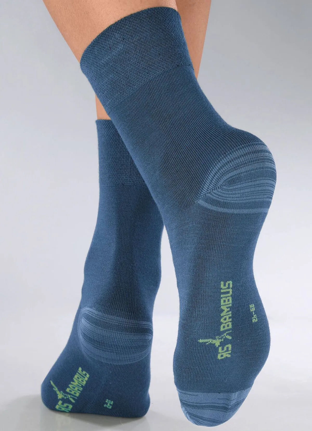 Sale BADER Sechserpack Socken in verschiedenen Farbstellungen 2X JEANSBLAU MELIERT, 2X MARINE MELIERT, 2X NACHTBLAU MELIERT