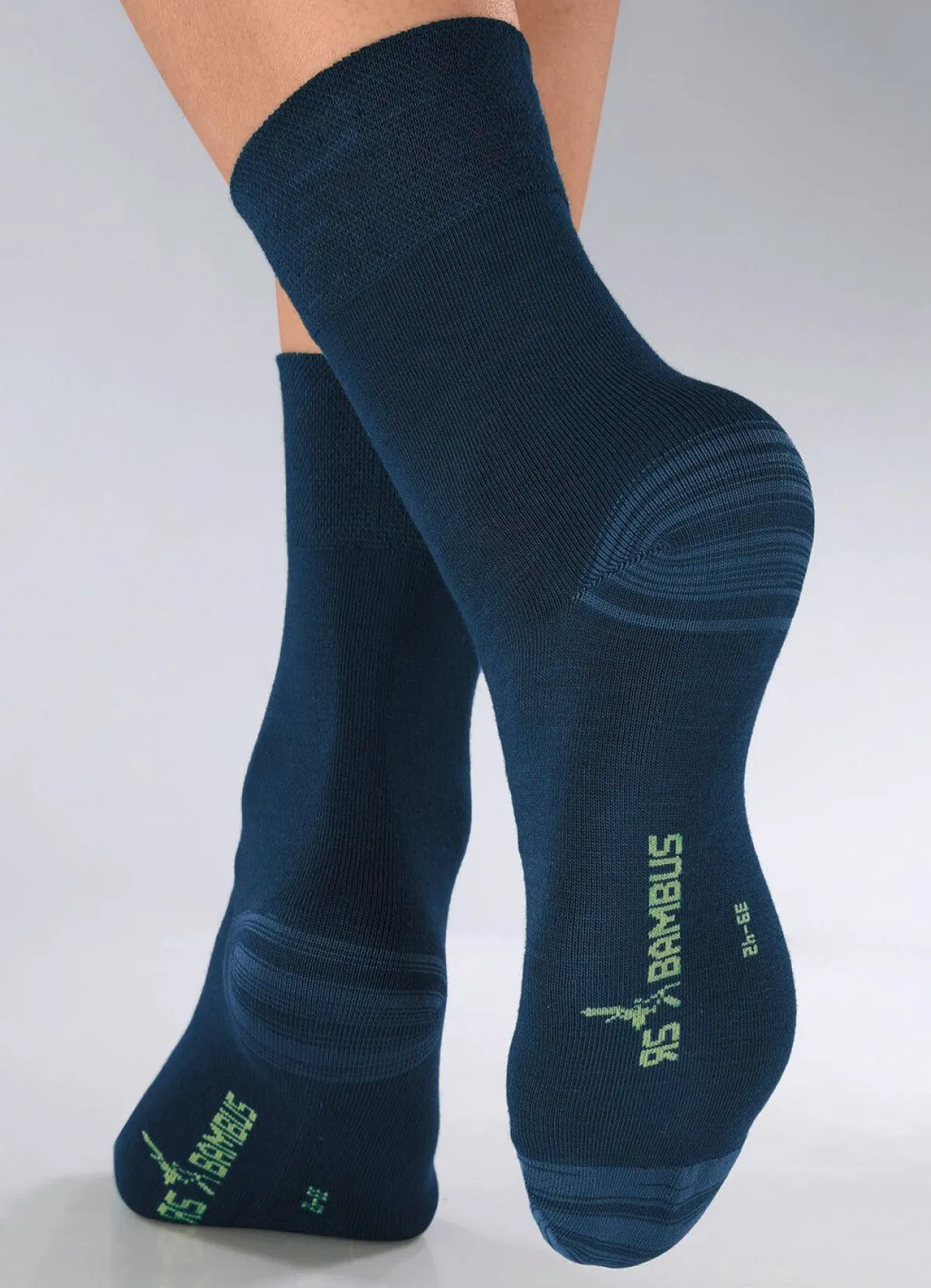Sale BADER Sechserpack Socken in verschiedenen Farbstellungen 2X JEANSBLAU MELIERT, 2X MARINE MELIERT, 2X NACHTBLAU MELIERT