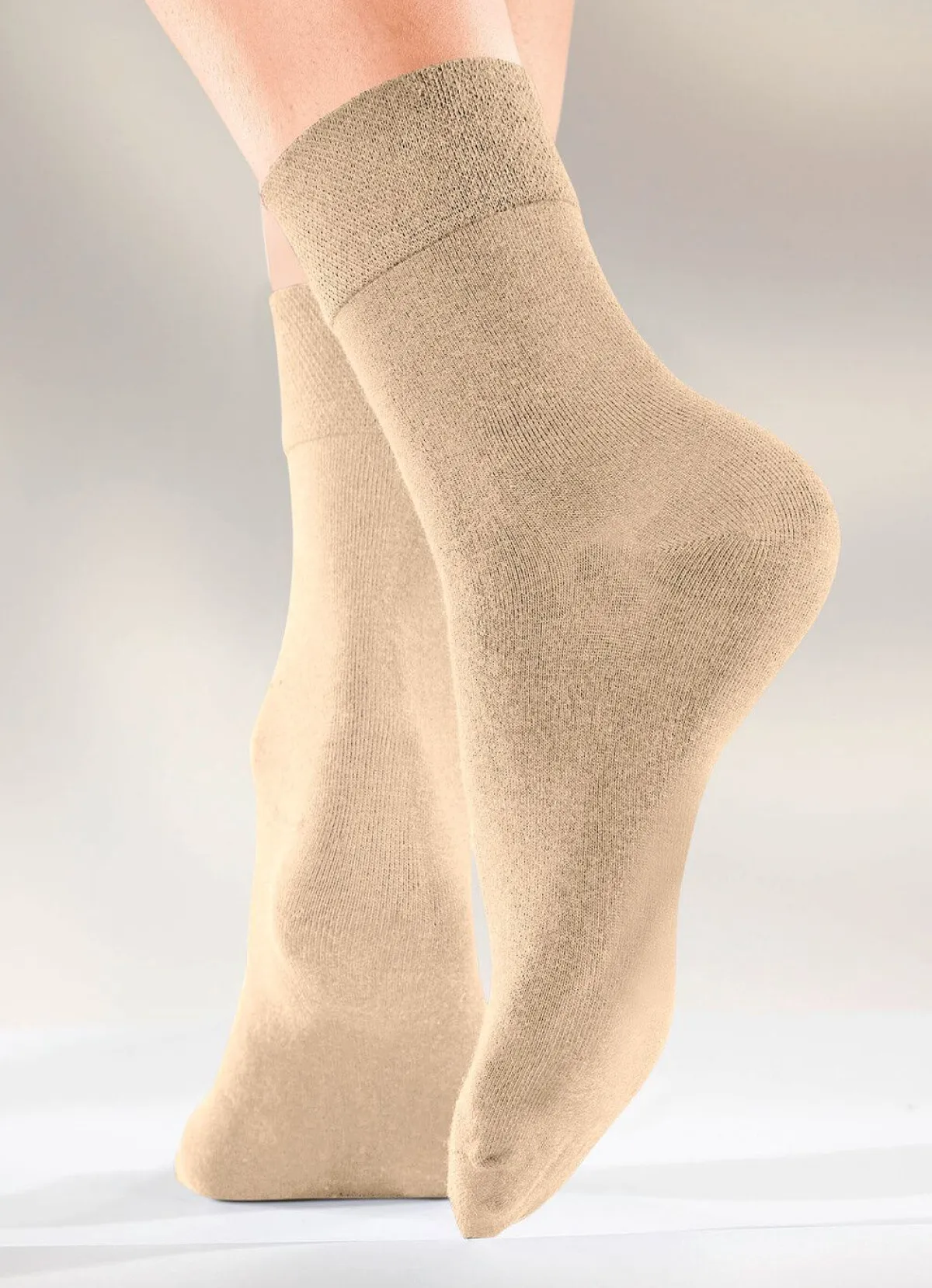 Online BADER Sechserpack Socken in verschiedenen Farbstellungen 2X BEIGE, 2X SAND, 2X KHAKI