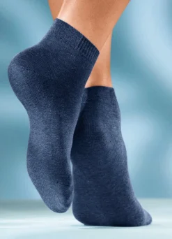 Best BADER Sechserpack Socken in verschiedenen Farbstellungen 3x JEANSTÖNE, 3X BEIGETÖNE