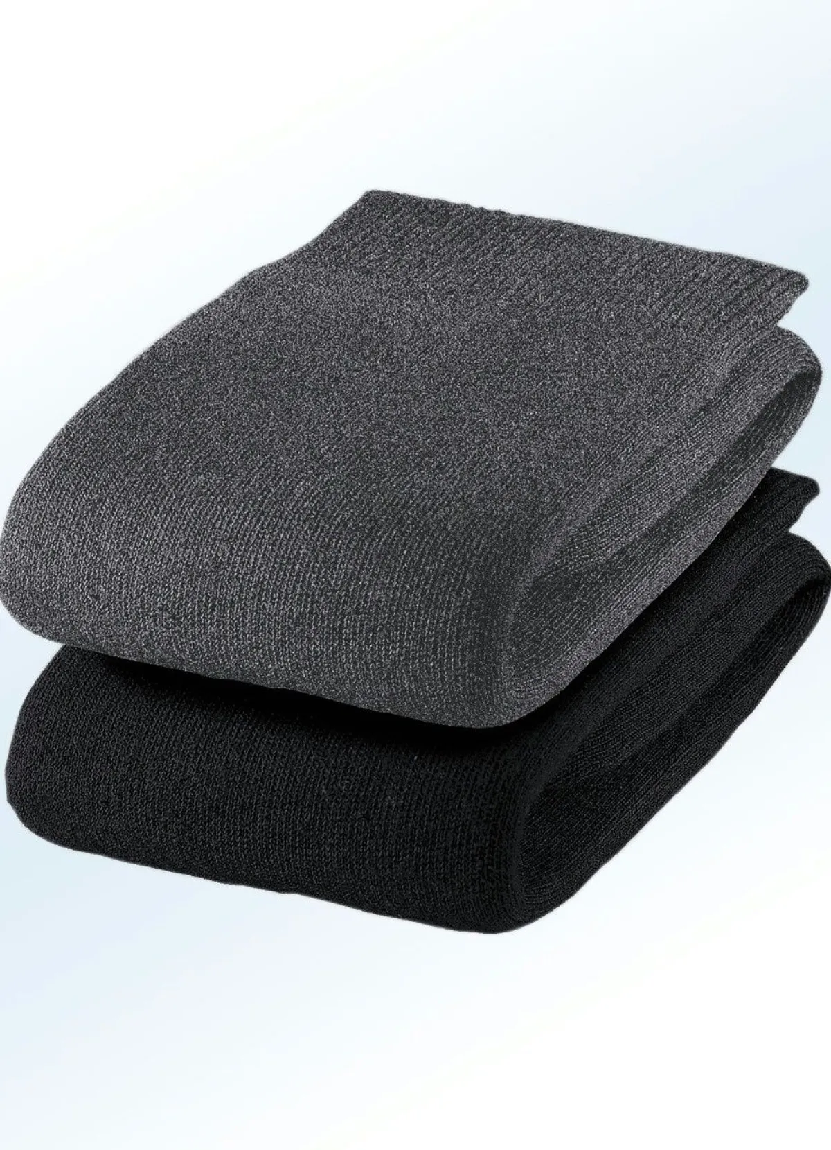 BADER Sechserpack Socken mit druckfreiem Softrand, uni und meliert