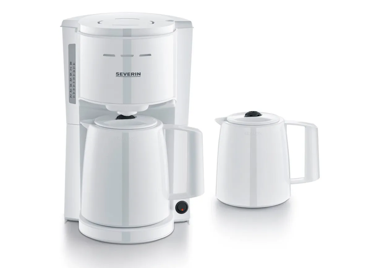 Sale SEVERIN Kaffeemaschine mit 2 Thermokannen WEISS