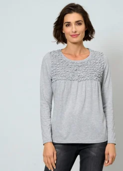 Clearance BADER Shirt GRAU MELIERT