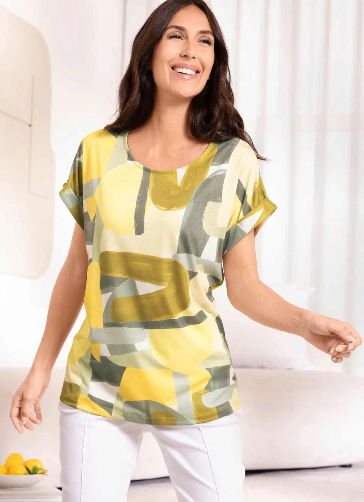 Hot laurakent Shirt GELB-GRÜN-WEISS