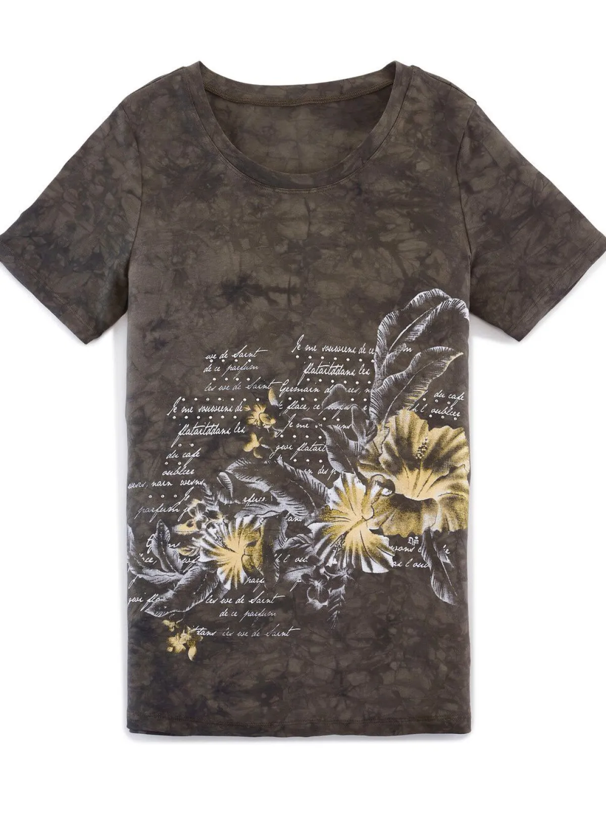 Clearance BADER Shirt in akuteller Batik-Optik in 2 Farben KHAKI
