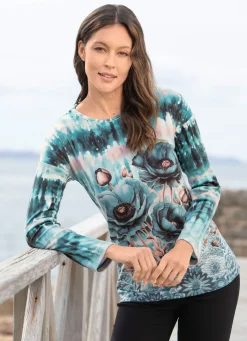 Sale BADER Shirt in Batik-Optik MINT-ROSÉ