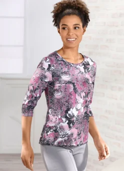Clearance BADER Shirt in Floraldessin BEERE-MULTICOLOR