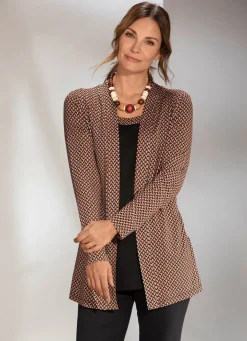 Hot BADER Shirt in raffinierter Jacken-Optik SCHWARZ-BRAUN