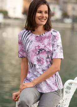 Discount BADER Shirt mit Alloverdessin AZALEE-ROSÉ-MULTICOLOR