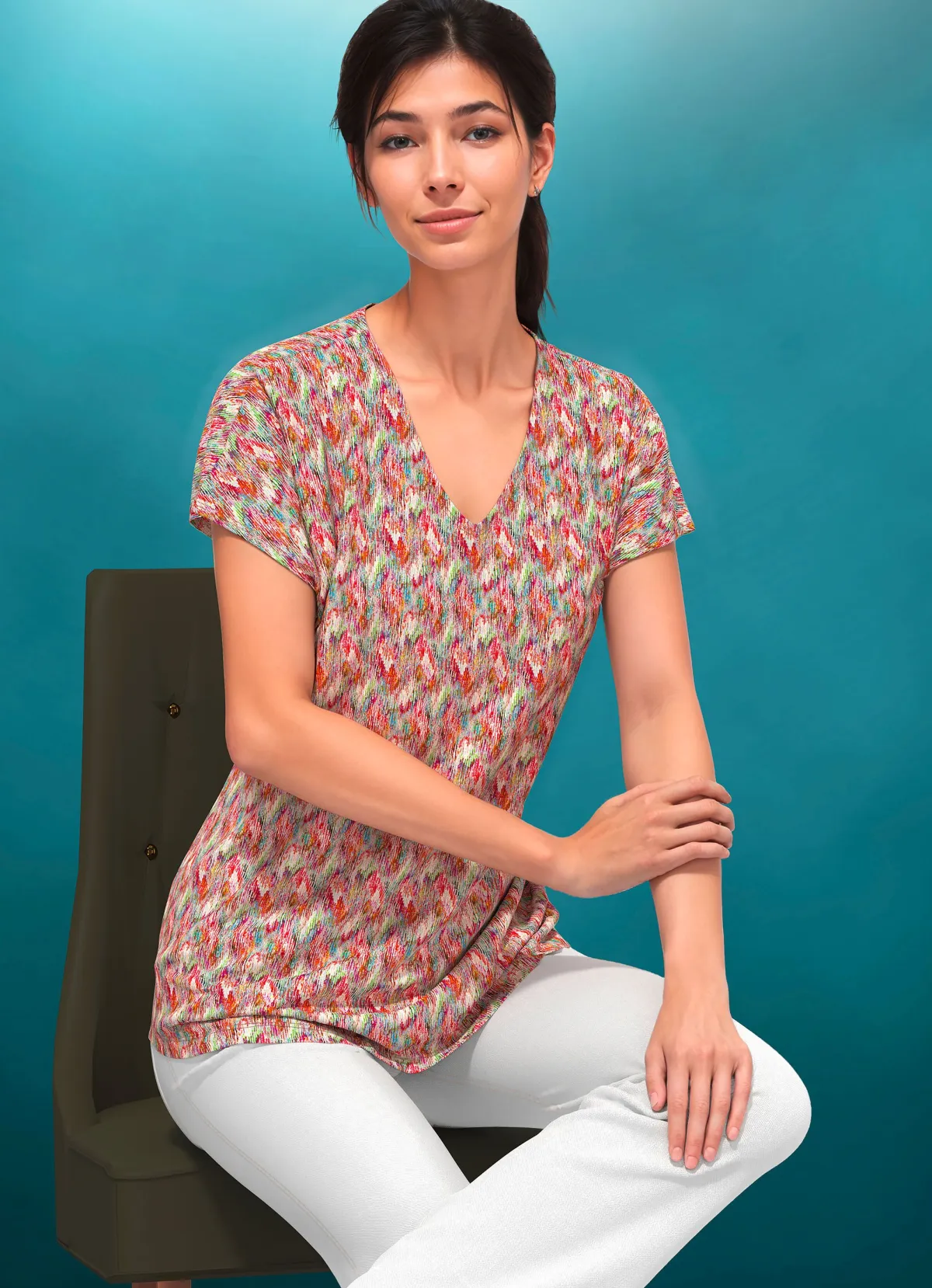 Outlet BADER Shirt mit Allover-Muster MULTICOLOR