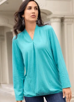 New laurakent Shirt mit Faltenlegung TÜRKIS