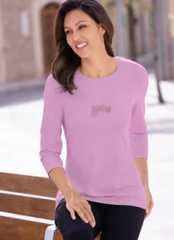 New BADER Shirt mit Flatlock-Naht in 2 Farben FLIEDER