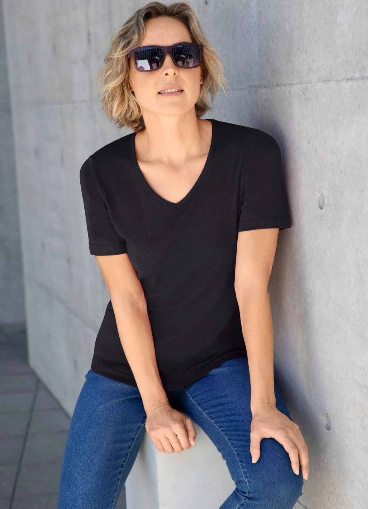 Hot BADER Shirt mit hohem Tragekomfort in 10 Farben SCHWARZ