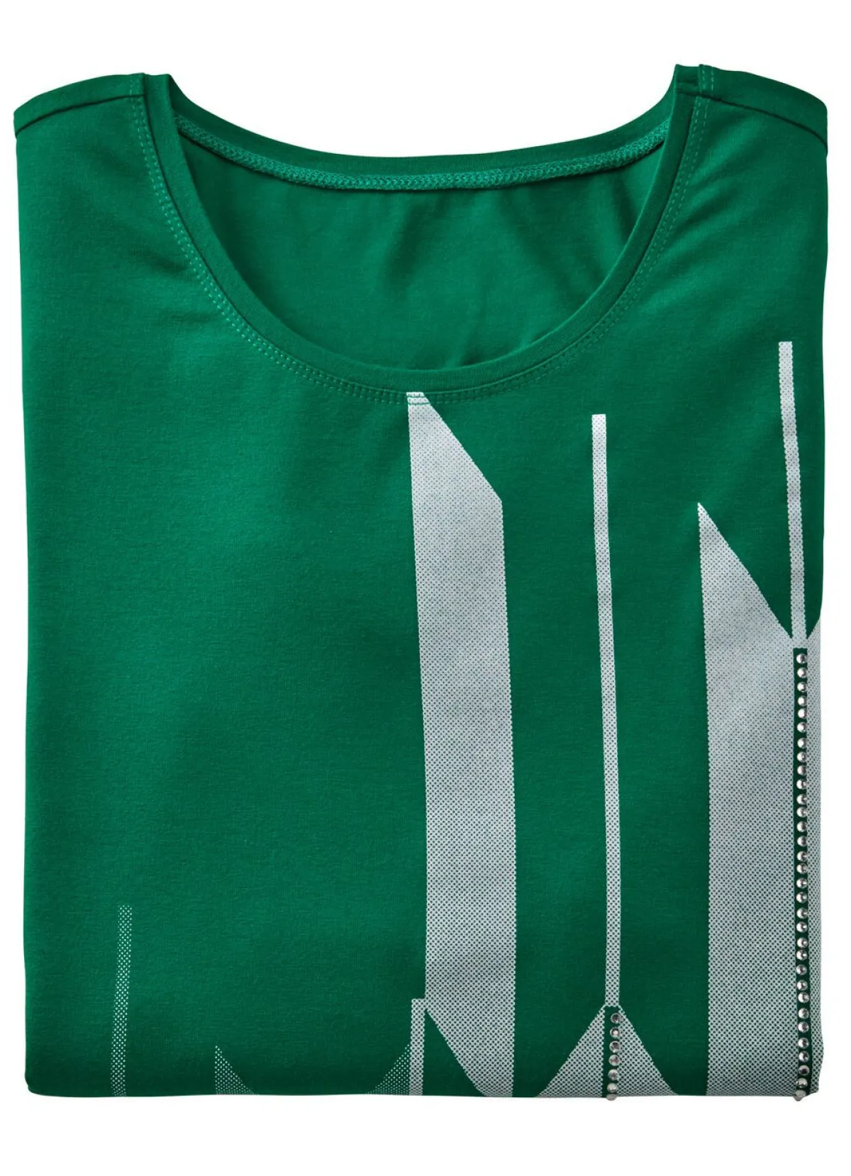 New BADER Shirt mit Kontrastdruck GRÜN-WEISS