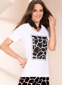 New BADER Shirt mit Kontrastdruck WEISS