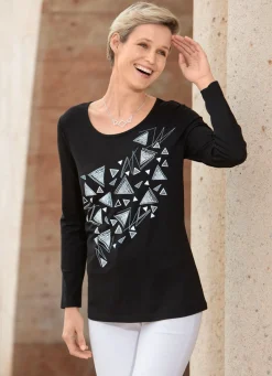 New BADER Shirt mit Kontrastdruck SCHWARZ