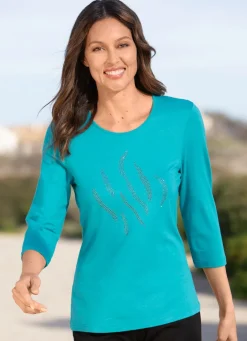 Best BADER Shirt mit 3/4-langen Ärmeln in 3 Farben TÜRKIS