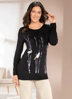 New BADER Shirt mit platziertem Druck SCHWARZ