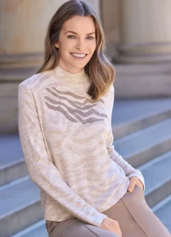 Discount BADER Shirt mit rückwärtigem Reißverschluss BEIGE