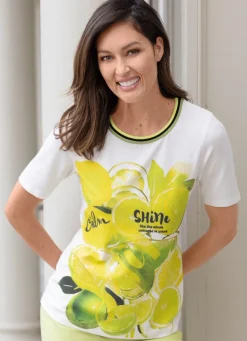 Sale BADER Shirt mit Rundhals ECRU-KIWI