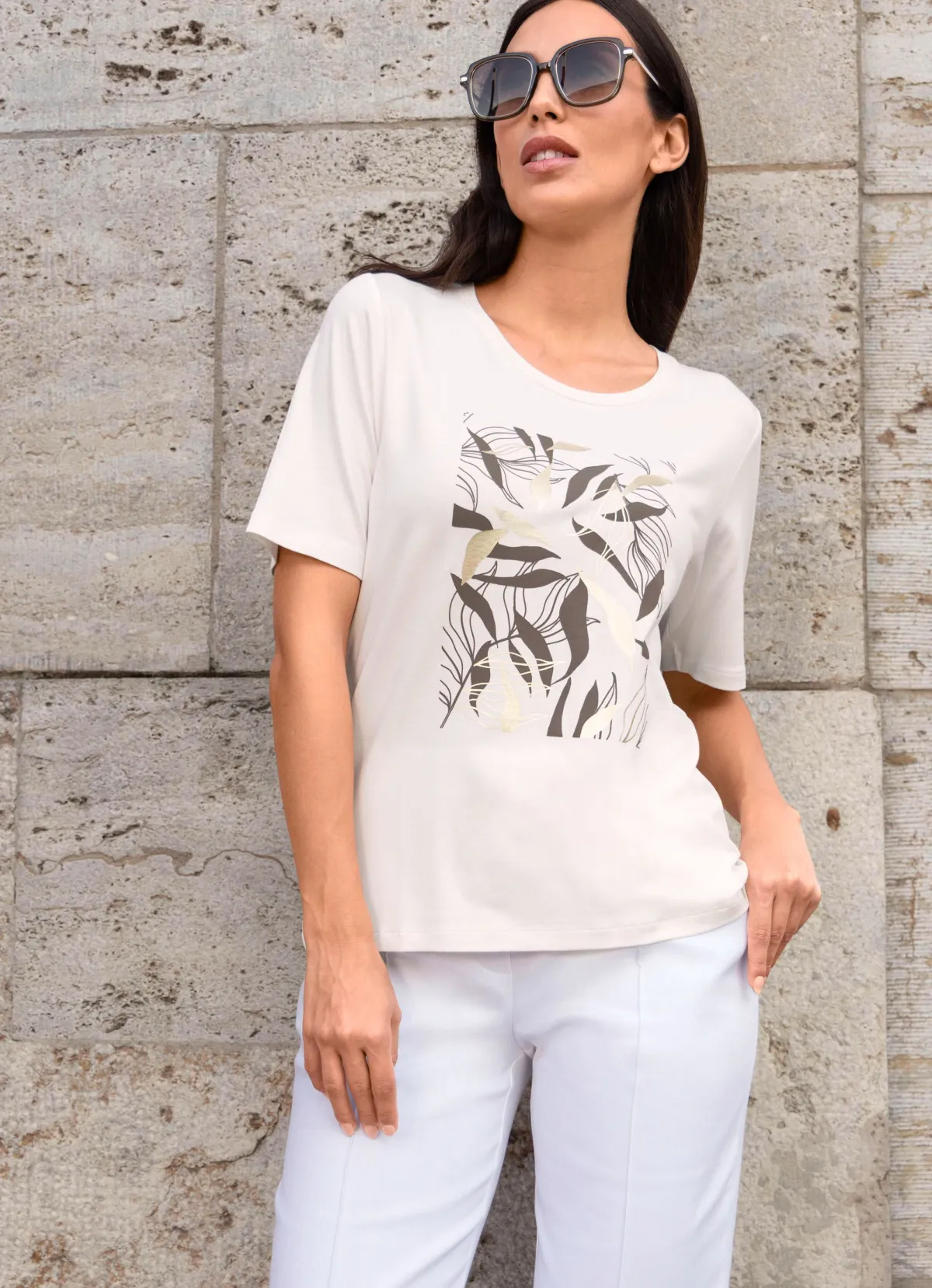 Outlet BADER Shirt mit Rundhalsausschnitt ECRU