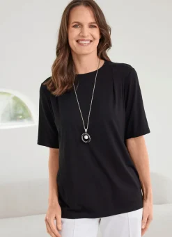 laurakent Shirt mit Rundhalsausschnitt SCHWARZ