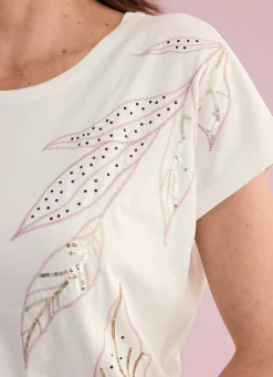 New laurakent Shirt mit Stickerei ECRU