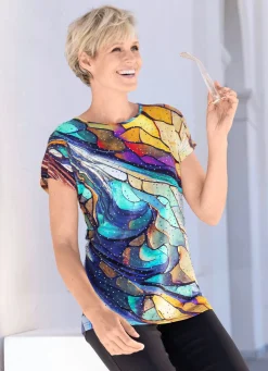 Sale BADER Shirt mit Strasszier MULTICOLOR