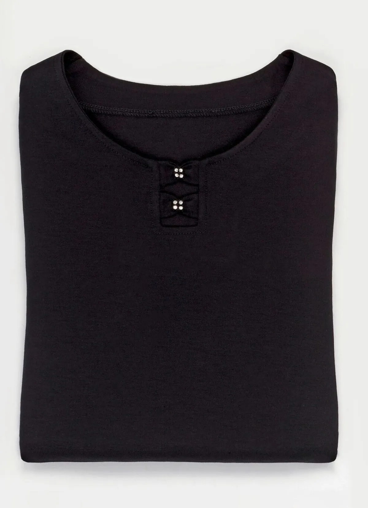 Clearance BADER Shirt mit Strasszier in 2 Farben SCHWARZ