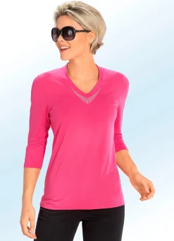 BADER Shirt mit V-Ausschnitt in 5 Farben PINK