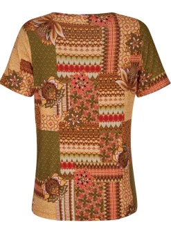 BADER Shirt in gepatchter Optik CAMEL-BRAUN-OCKER