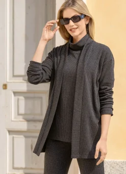 Hot BADER Shirtjacke in lässiger Form ANTHRAZIT MELIERT