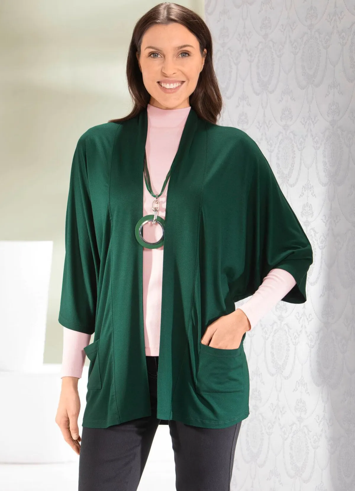 Best BADER Shirtjacke in verschlussloser Form in 2 Farben SCHWARZ