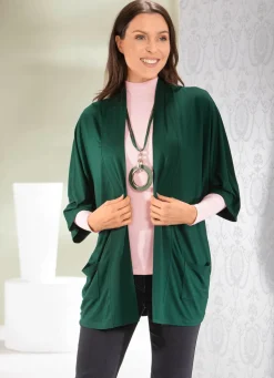 Discount BADER Shirtjacke in verschlussloser Form in 2 Farben GRÜN