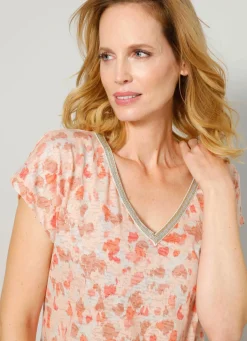 BADER Shirt mit dekorativem Zierband PFIRSICH-APRICOT