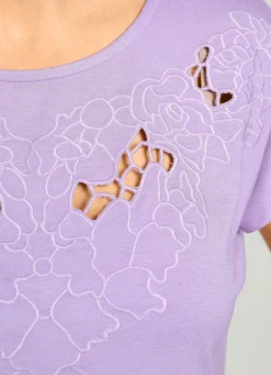 Discount BADER Shirt mit modischen Cut-Outs FLIEDER