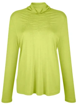 Discount BADER Shirt mit Raffungen in 5 Farben LIMETTE