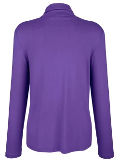 Sale BADER Shirt mit Raffungen in 5 Farben VIOLETT