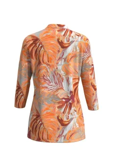 Clearance laurakent hirt-Tunika in Preiu-Quaität APRICOT-GRAU-KORALLE-BUNT