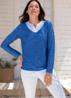 Online BADER Shirt-Tunika mit 2-in-1-Optik BLAU