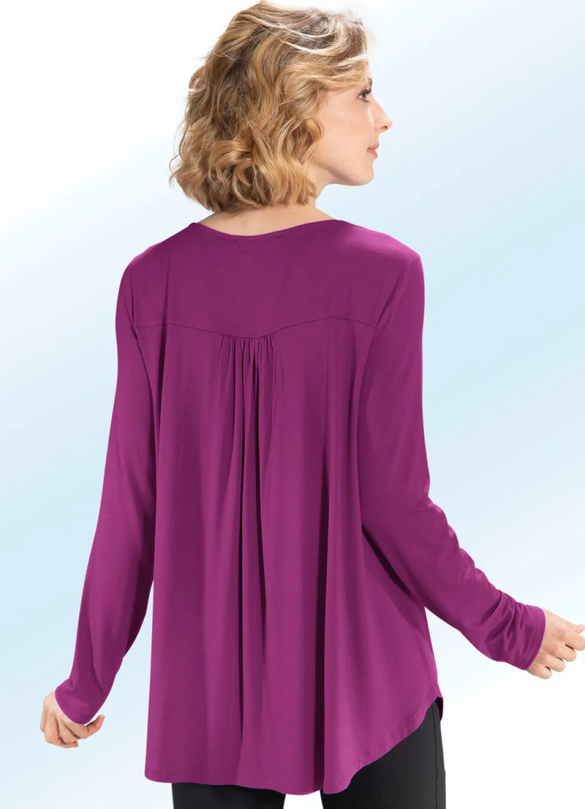 Hot BADER Shirt-Tunika mit rundem Halsausschnitt BEERE