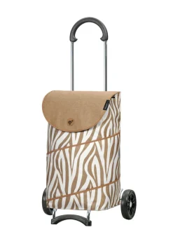 Clearance ANDERSEN Shopper aus chromatisiertem Stahlrohrgestell BRAUN-WEISS