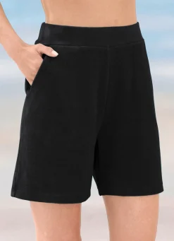 Best BADER Shorts aus Frottierstretch SCHWARZ