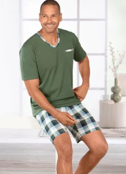 Best BADER Shorty, 3 teilig, mit zwei Oberteilen und einer Hose KHAKI-MINT-BUNT
