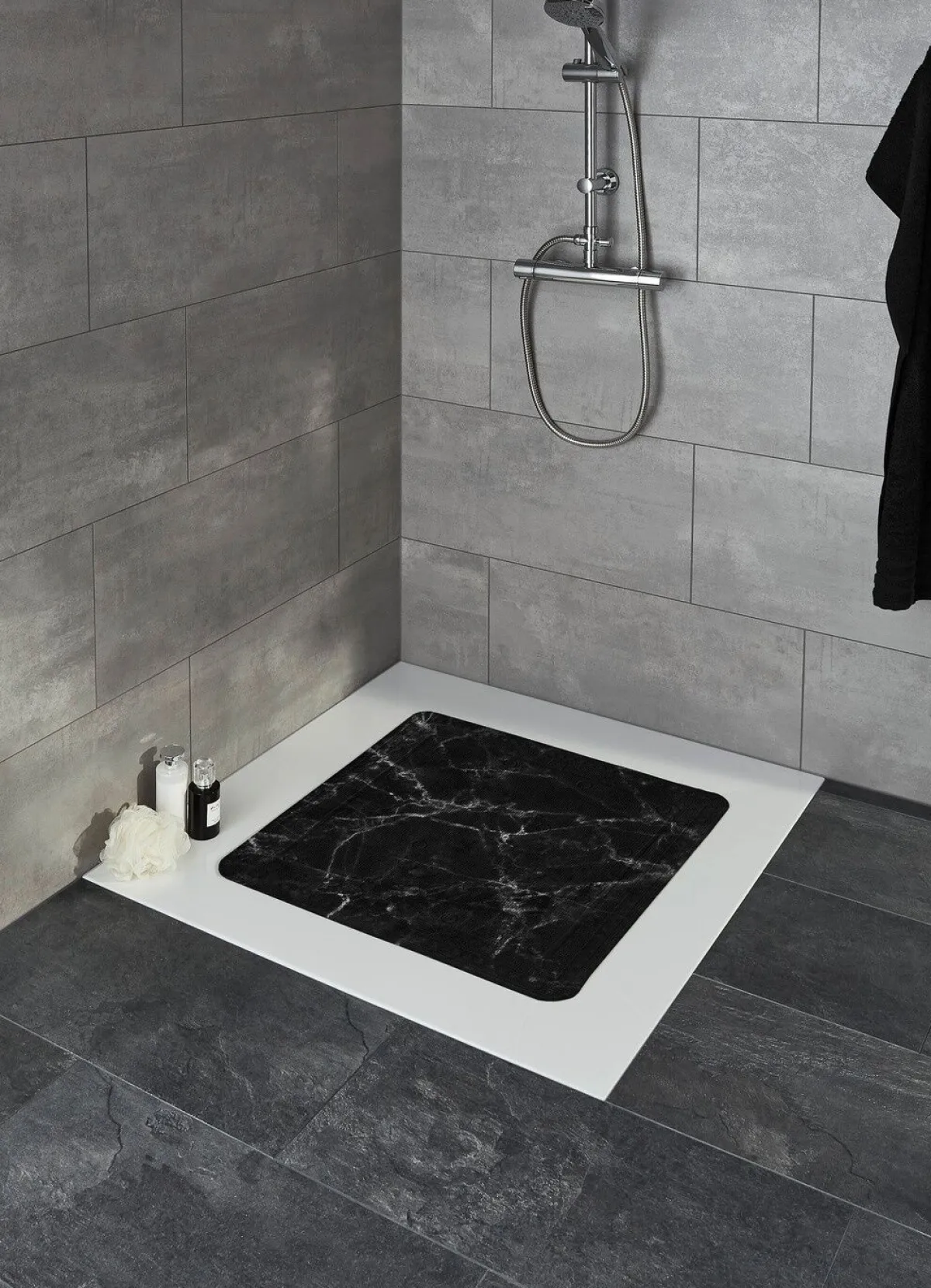 New KLEINE WOLKE Sicherheits-Einlagen mit Marmor-Dessin SCHWARZ-WEISS