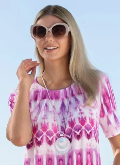 Clearance BADER Silberfarbene Schlangenkette mit Anhänger SILBER-WEISS