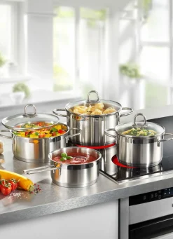 Best SILIT Kochtopf-Set, 7-teilig EDELSTAHL