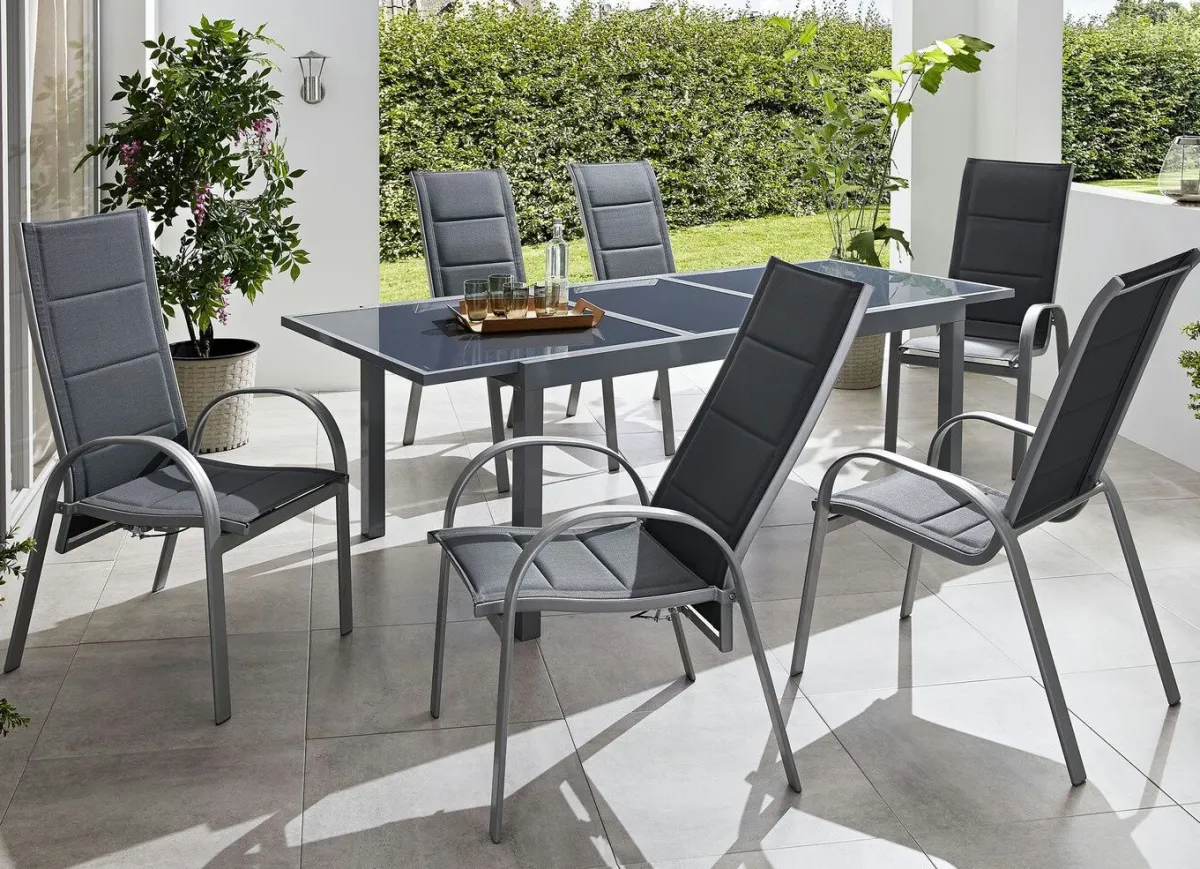 Outlet BADER Sitzgruppe Amalfi Deluxe GRAU