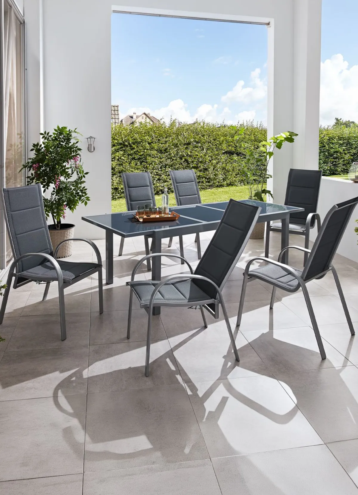 Outlet BADER Sitzgruppe Amalfi Deluxe GRAU