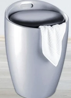 Online BADER Sitzhocker mit Stauraum SILBER